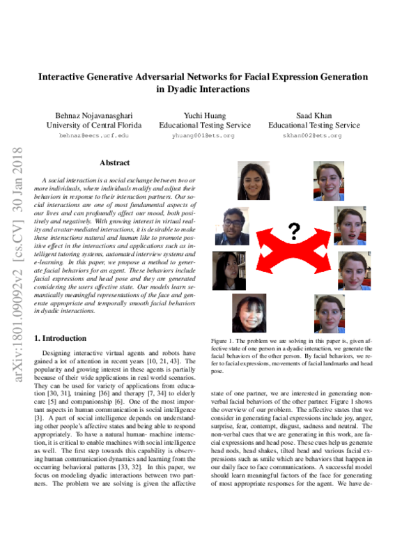 (PDF) Interactive Generative Adversarial Networks for Facial Expression ...