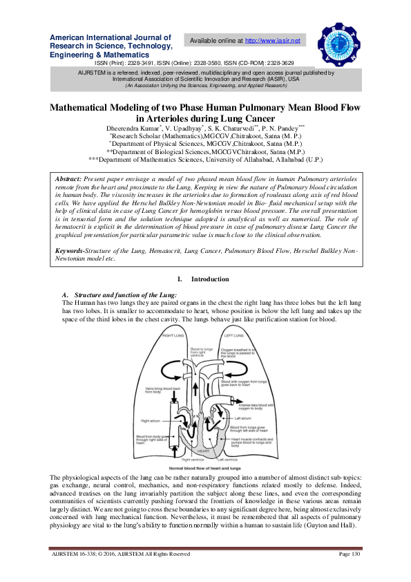 (PDF) Mathematical Modeling of two Phase Human Pulmonary Mean Blood ...