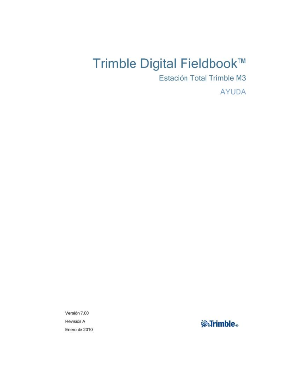 (PDF) Trimble Digital Fieldbook M3 Manual Usuario Patricio Gonzalez