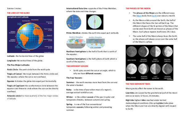 (DOC) Science 3 notes