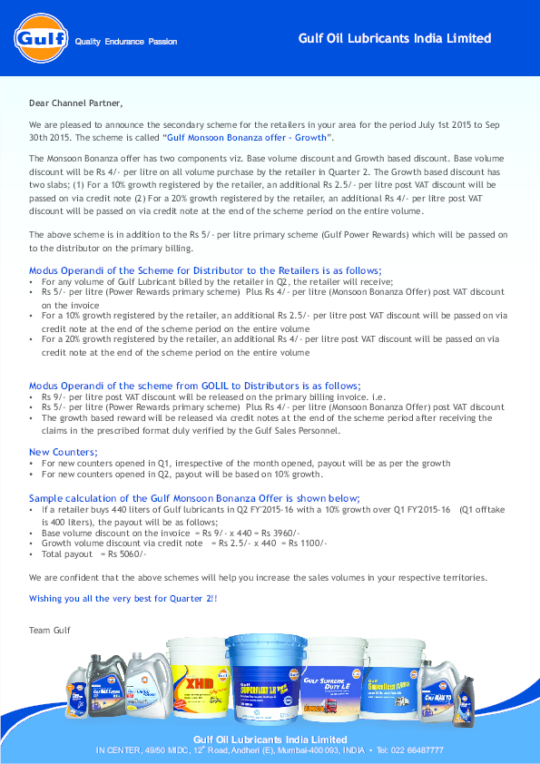 (PDF) Gulf Oil Lubricants India Limited Gulf Oil Lubricants India