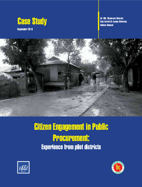 (PDF) Case Study: Citizen Engagement in Public Procurement Experience ...
