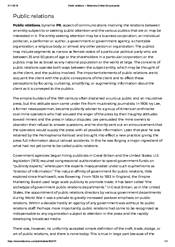 (PDF) Public relations