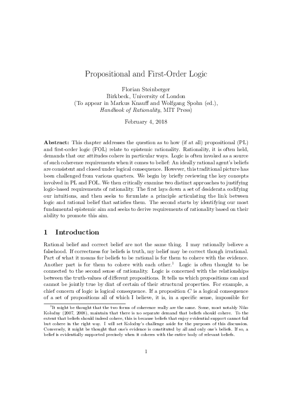 Logic And Rationality