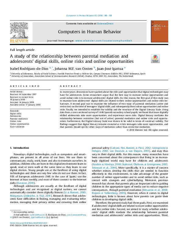(PDF) A study of the relationship between parental mediation and ...