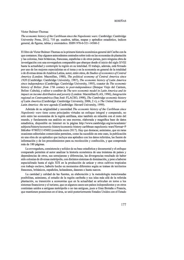 The Economic History of the Caribbean since the Napoleonic Wars
