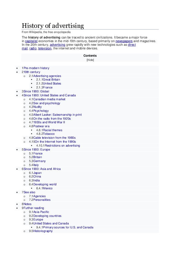 DOC) History of advertising