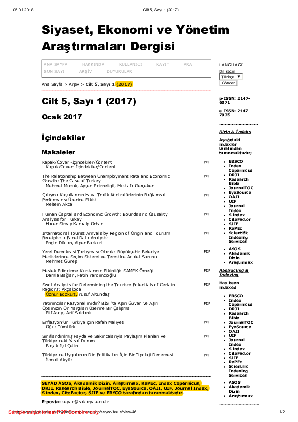 (PDF) Swot Analysis for Determining the Tourism Potentials of Certain ...