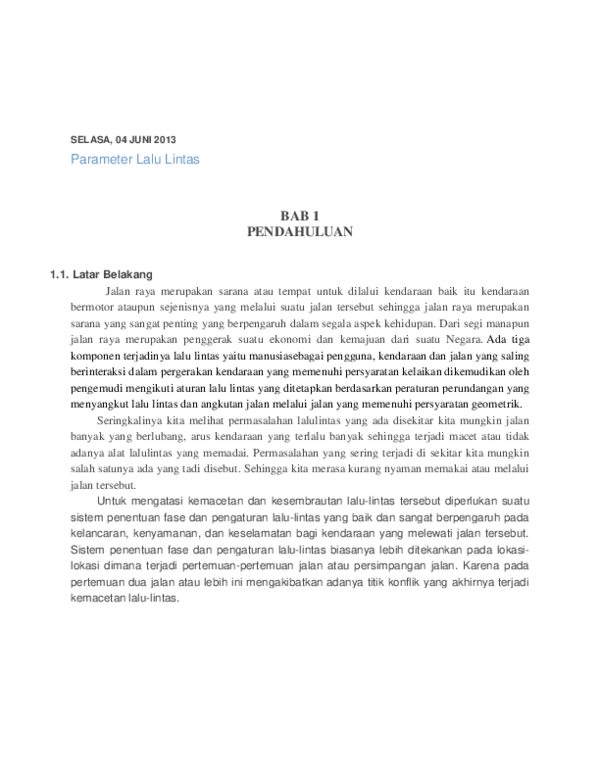 Doc Makalah Rekayasa Lalu Lintas Indah Selah Academia Edu