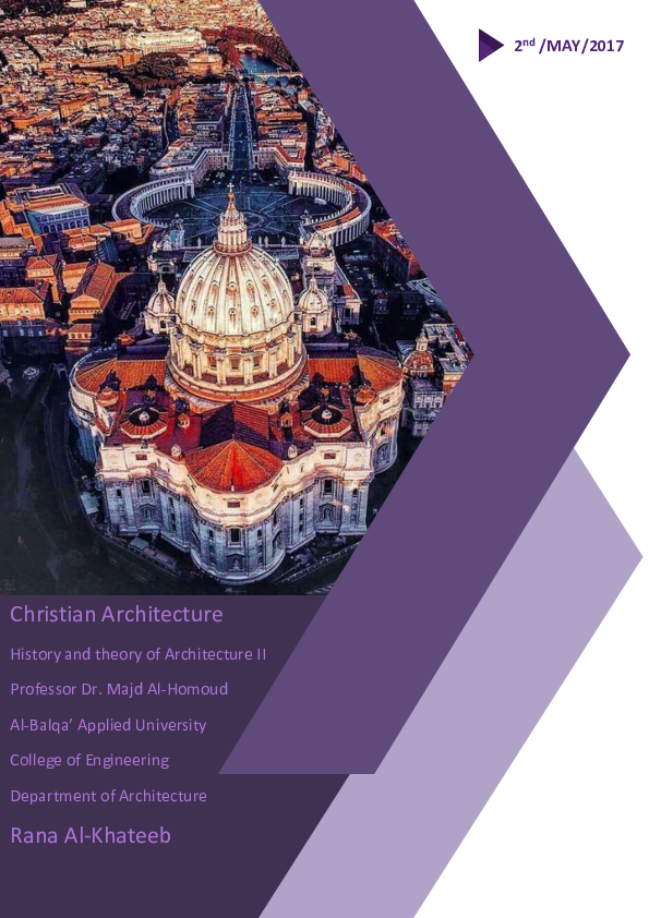 (PDF) Christian Architecture History and theory of Architecture II
