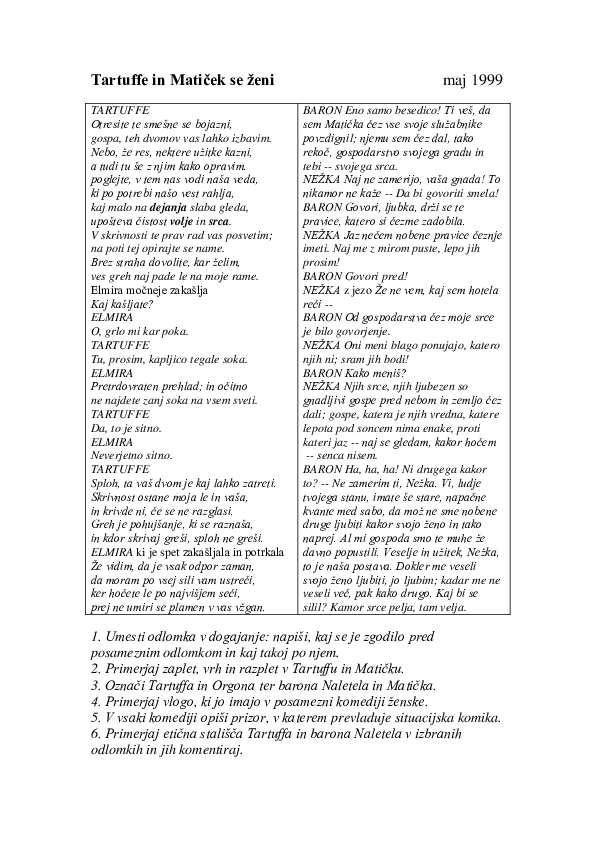 Tartuffe character list image