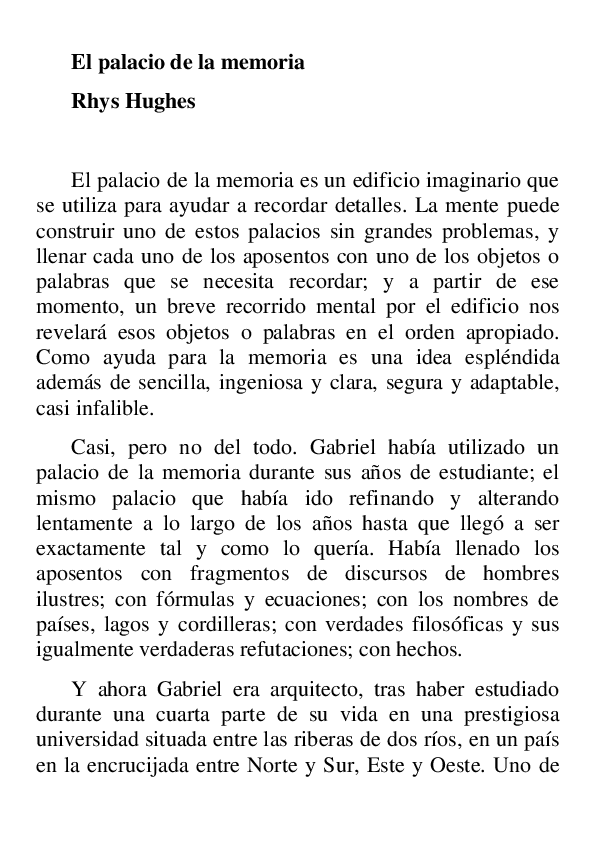 (PDF) El palacio de la memoria