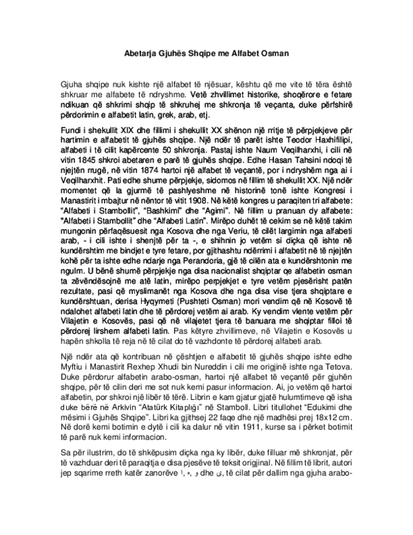 First page of “Abetarja Gjuhës Shqipe me Alfabet Osman”