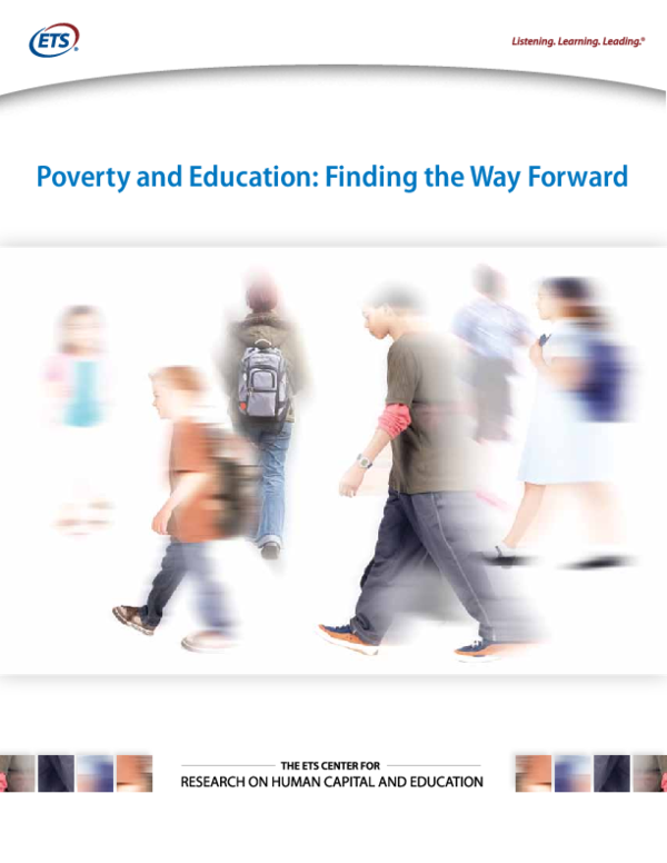 (PDF) Poverty and Education Finding the Way Forward