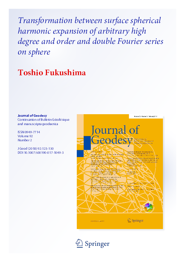 (PDF) Transformation between surface spherical harmonic expansion of ...