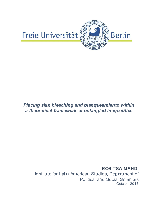 (PDF) Placing skin bleaching and blanqueamiento within a theoretical