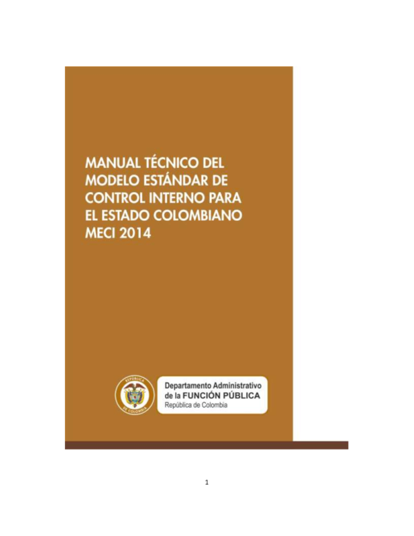 (PDF) MANUAL TÉCNICO DEL MODELO ESTÁNDAR DE CONTROL INTERNO PARA EL ...