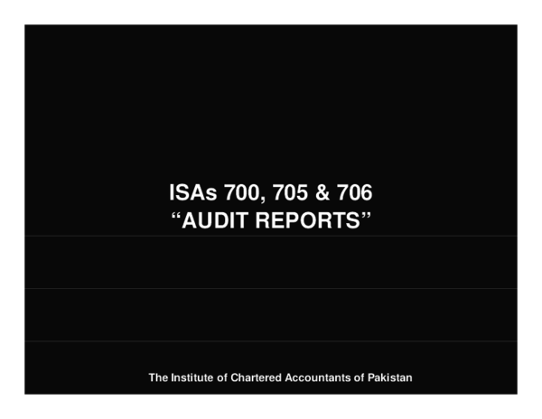 (PDF) ISAs 700, 705 & 706 