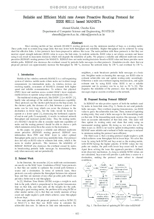 (PDF) Reliable and Efficient Multi rate Aware Proactive Routing ...