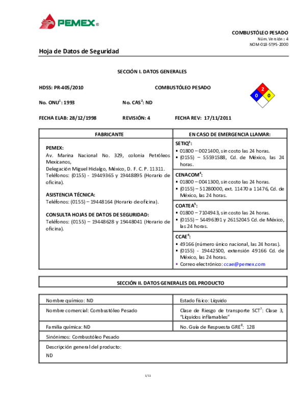 (PDF) Hoja de Datos de Seguridad Luis Pacheco Academia.edu