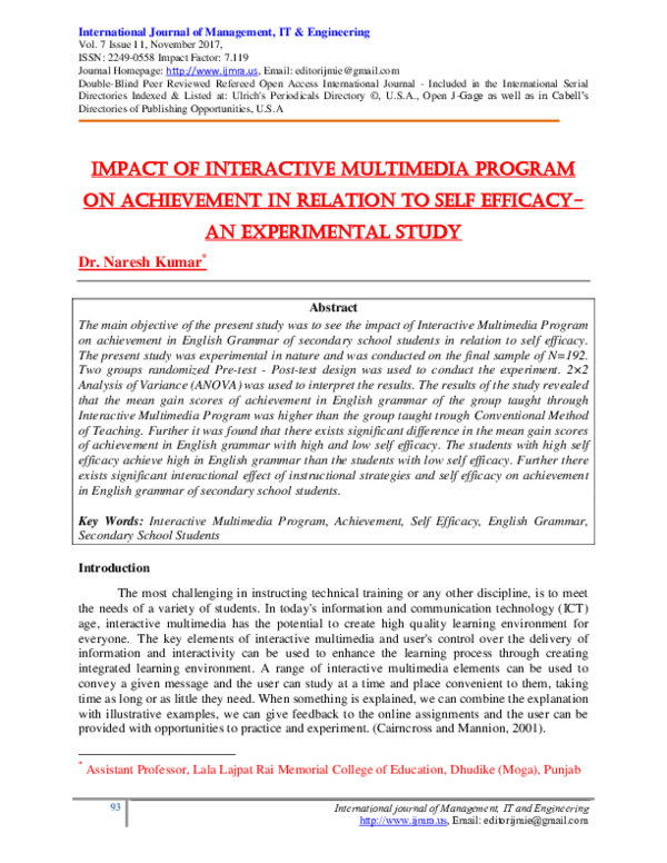 (PDF) Impact of Interactive Multimedia Program on Achievement in ...