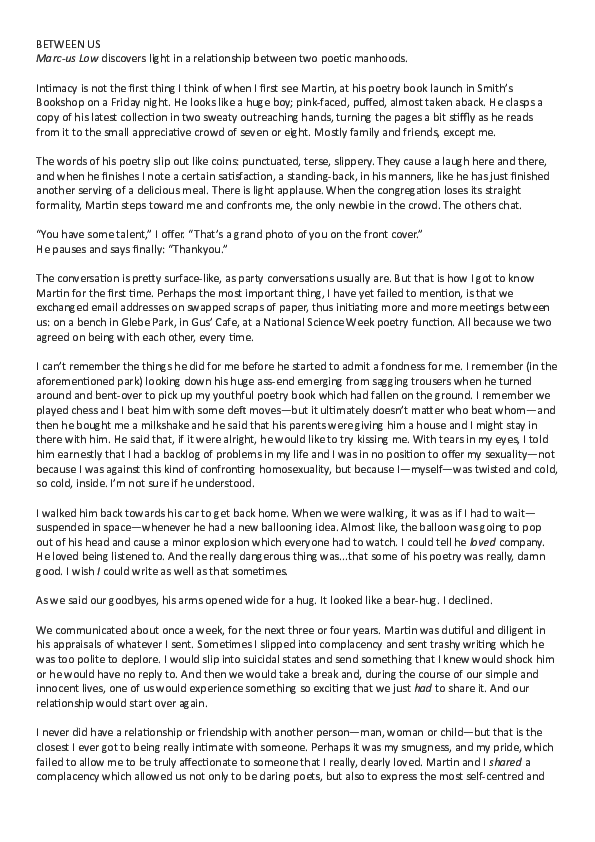 (DOC) Between Us (second edited version)
