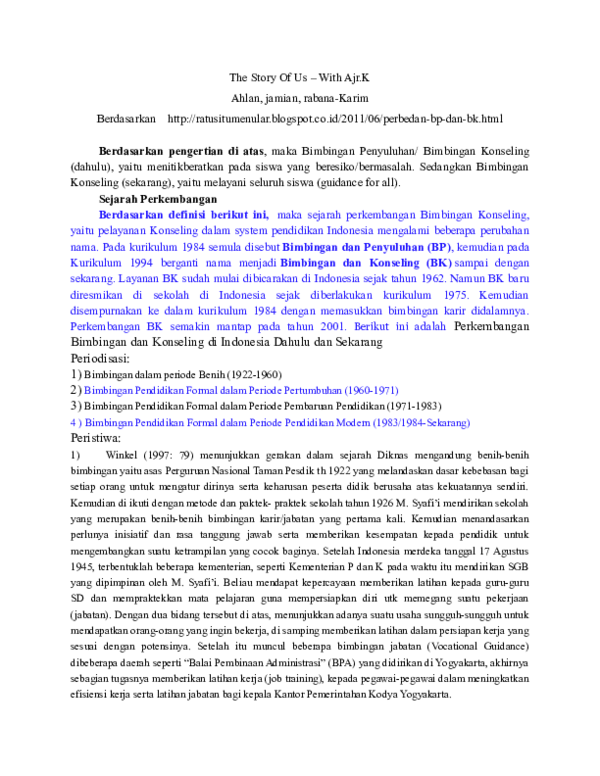 Doc Definisi Bp Dan Bk Dan Historinya Sejak Dahulu Hingga Sekarang Azrin Kurniawan Academia Edu