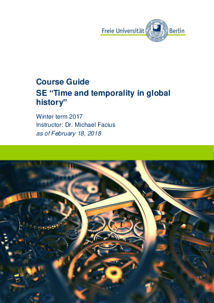(PDF) MA Seminar Time and temporality in global history