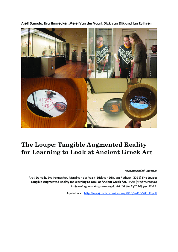 (PDF) The Loupe: Tangible Augmented Reality for Learning to Look at ...