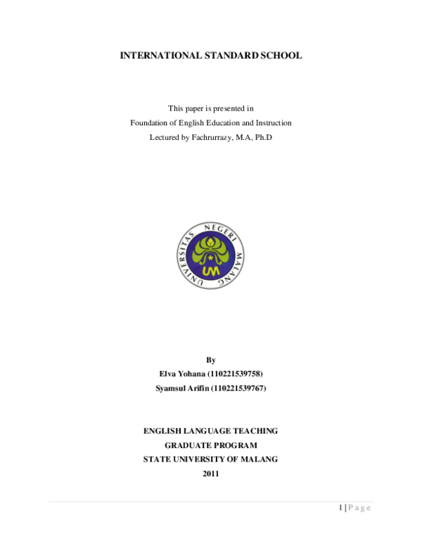 (DOC) International Standart School-Paper Presentation.docx | Elva ...