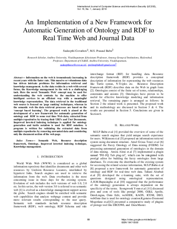 (PDF) An Implementation of a New Framework for