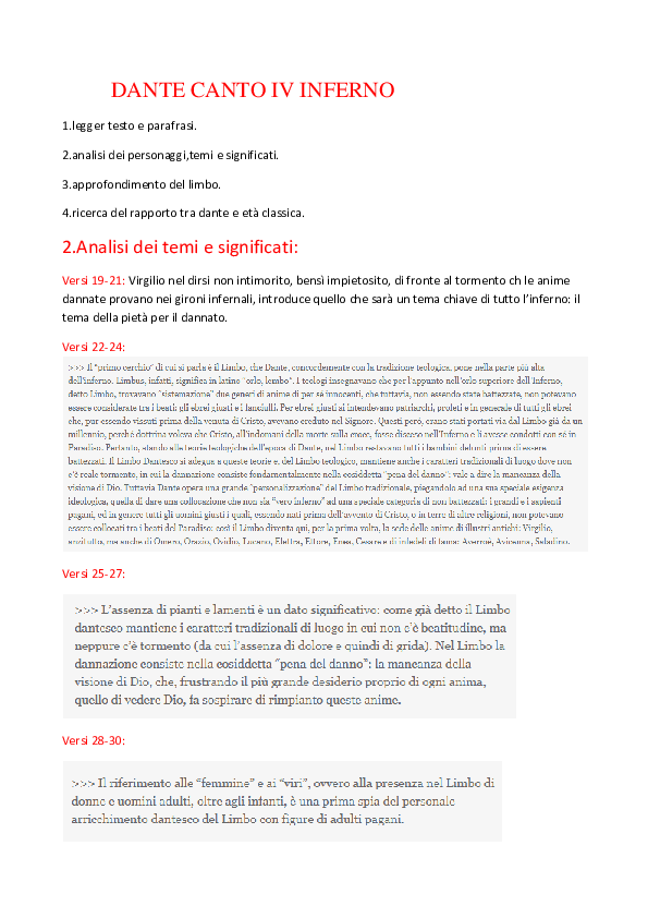 (DOC) DANTE CANTO IV INFERNO Lorenzo Perego Academia.edu