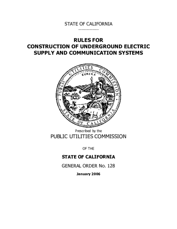 (PDF) STATE OF CALIFORNIA RULES FOR CONSTRUCTION OF UNDERGROUND