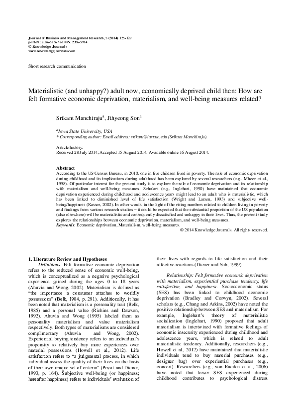 What is your opinion on being materialistic? image