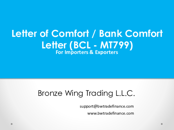 Pdf Letter Of Comfort Bank Comfort Letter Bcl Mt799 Muhammad