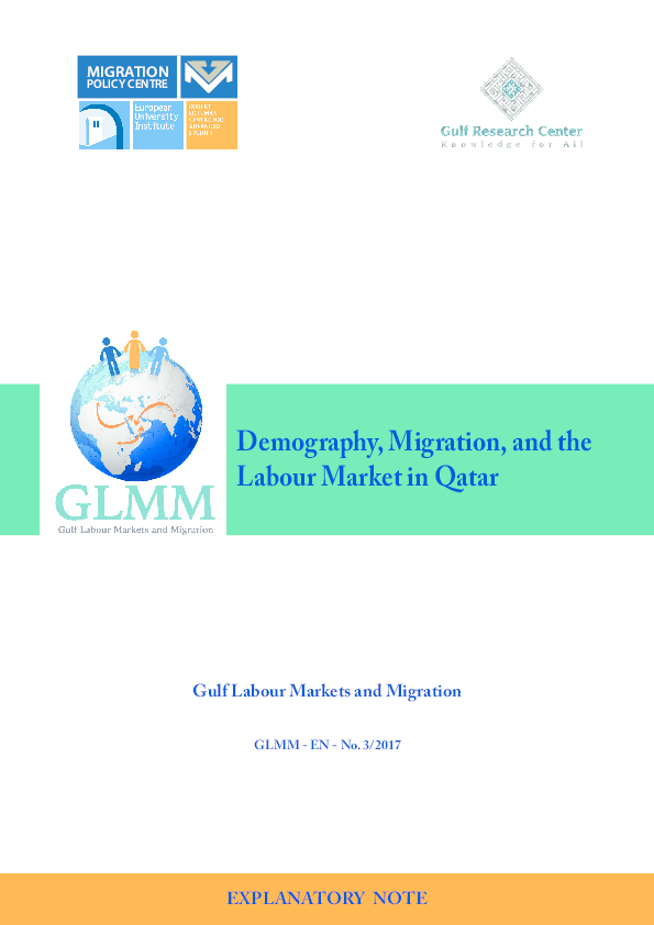 (PDF) Demography, Migration, and the Labour Market in Qatar UPDATED 2017