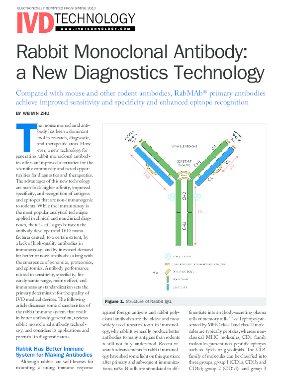 (PDF) Rabbit Monoconal Antibody a new diagonostics technology