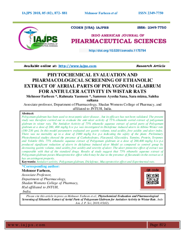 (PDF) QUALITATIVE AND QUANTITATIVE ESTIMATION OF TOTAL PHENOLICS AND
