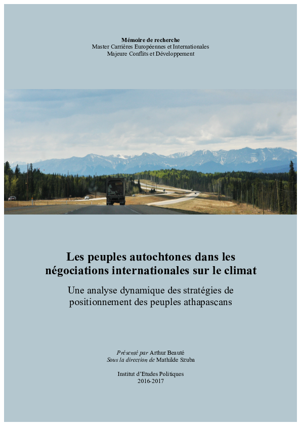 (PDF) Les peuples autochtones dans les négociations internationales sur ...