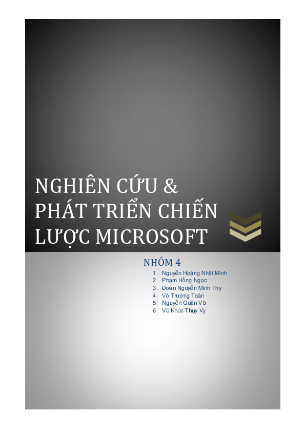 First page of “MICROSOFT NHÓM 4 IBC”