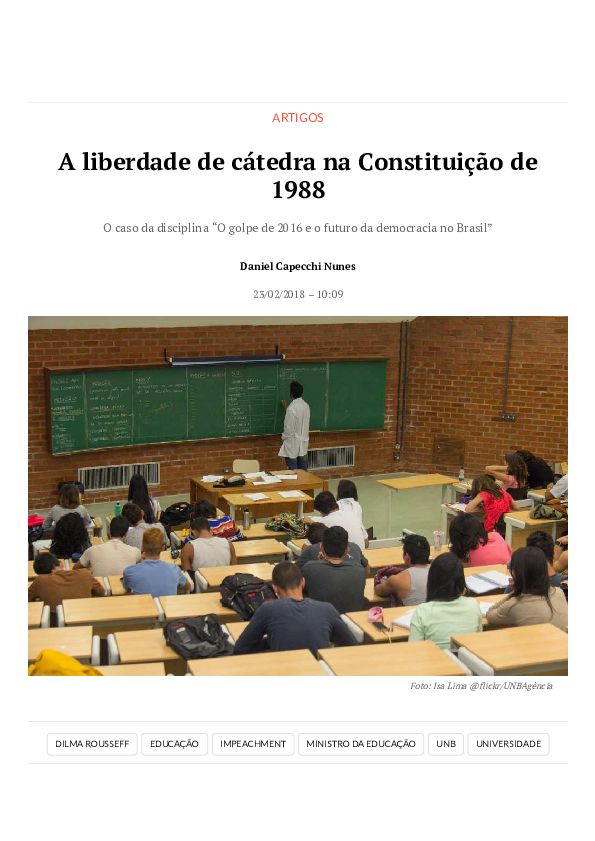 (PDF) A liberdade de cátedra na Constituição de 1988 Daniel Capecchi Academia.edu (PDF) A liberdade de cátedra na Constituição de 1988 Daniel Capecchi Academia.edu