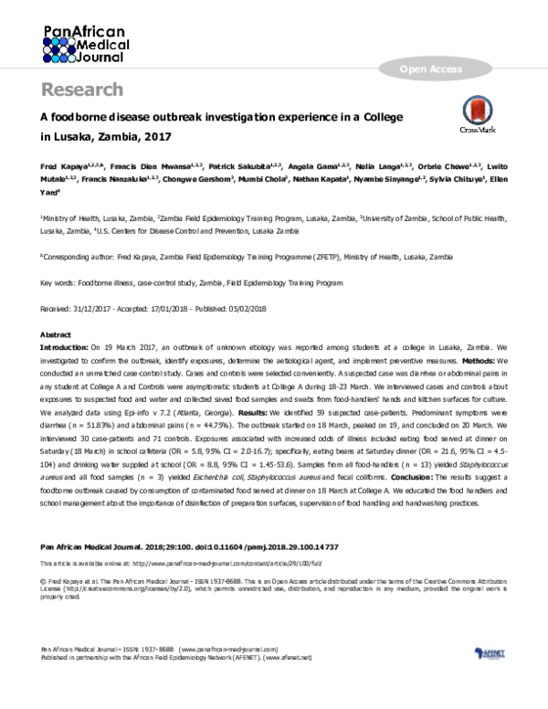 Outbreak investigation report image