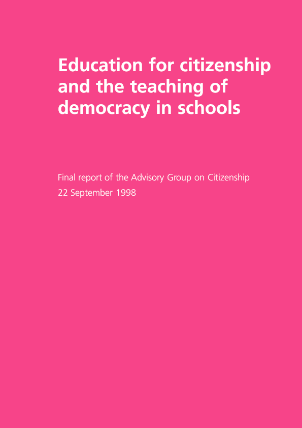 (PDF) Education for citizenship and the teaching of democracy in schools