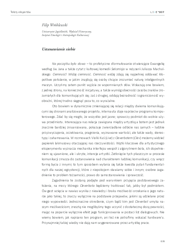 Esej o wadach randek internetowych