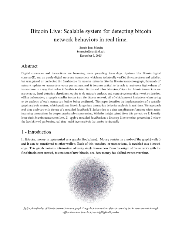 (PDF) Bitcoin Live: Scalable system for detecting bitcoin network ...