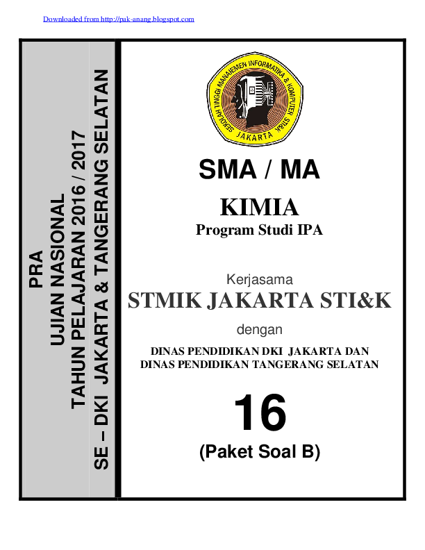 (PDF) Soal PRA UJIAN NASIONAL KIMIA SMA KODE B (16) [pak-anang.blogspot