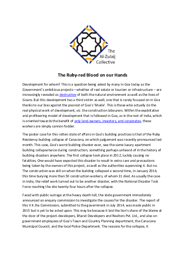 (PDF) The Rubyred Blood on our Hands Amita Kanekar Academia.edu