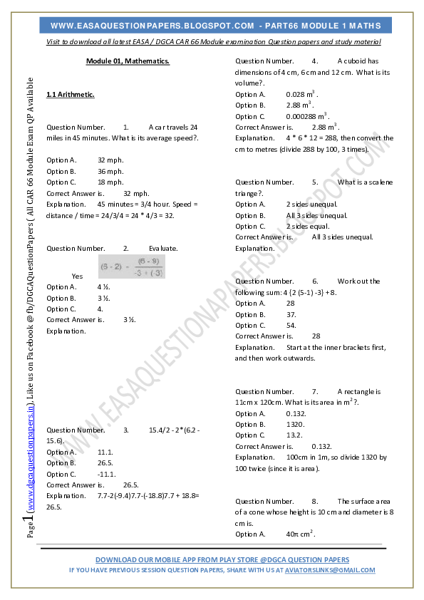 Pdf Dgca Module 1 Maths Mohd Hwaitat Academia Edu