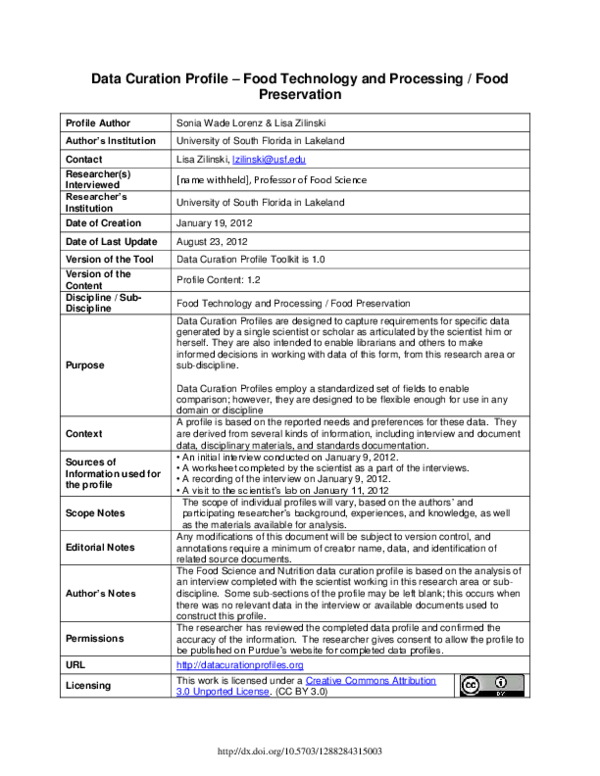 (PDF) Food Technology and Processing / Food Preservation University