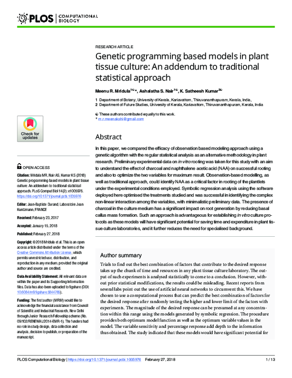 (PDF) Genetic programming based models in plant tissue culture: An ...